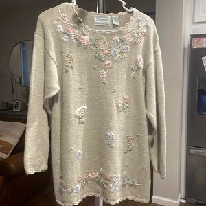 Vintage shenanigans embroidered sweater